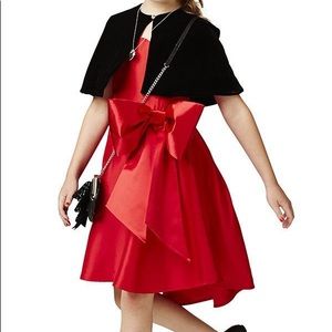Annie Collection satin-like dress red